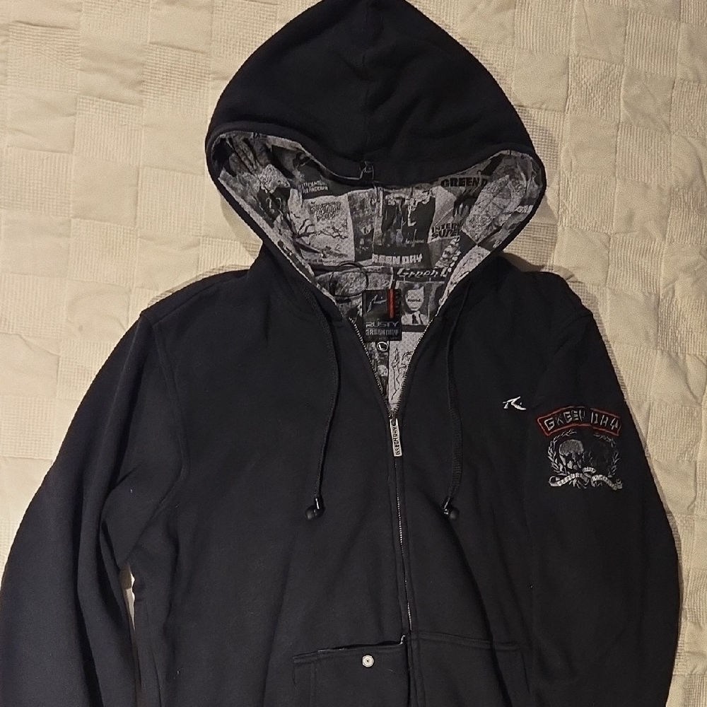 * RARE * VINTAGE * Rusty X Green Day Collab Hoodie